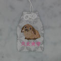 Lop-eared Rabbit "Amulet for Safety" | Animal Embroidery Amulet