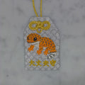 Leopard Gecko "Daijobu Mamoru" | Animal Embroidery Amulet