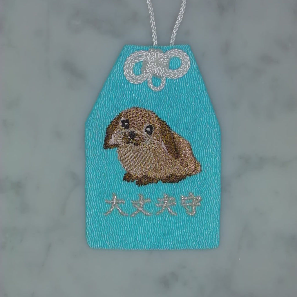 Floppy-Eared Rabbit "Good Luck Charm" | Animal Embroidery Amulet