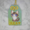 ノルウェージャンフォレストキャット『大丈夫守』｜生きもの刺繍のお守り